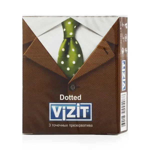 ВИЗИТ (VIZIT) Dotted презервативы N3 (с пупырышками) (БОЛЕАР, ГЕРМАНИЯ/МАЛАЙЗИЯ)