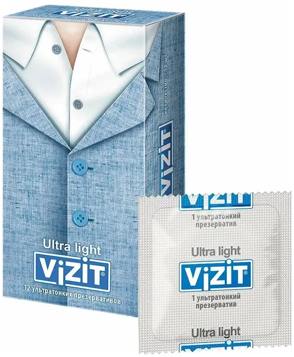 ВИЗИТ (VIZIT) презервативы ультратонкие Ultra Light N12 (БОЛЕАР, ГЕРМАНИЯ/МАЛАЙЗИЯ)