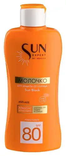 КРАССА (KRASSA) Sun Expert молочко солнцезащит SPF80 180мл (Красса-Косметикс, РФ)