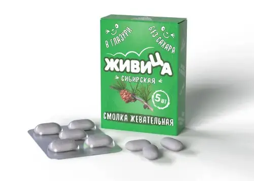 ЖИВИЦА Сибирская резинка жев. лиственничная N5 (Апифитоцентр Алтайский нектар, РФ)