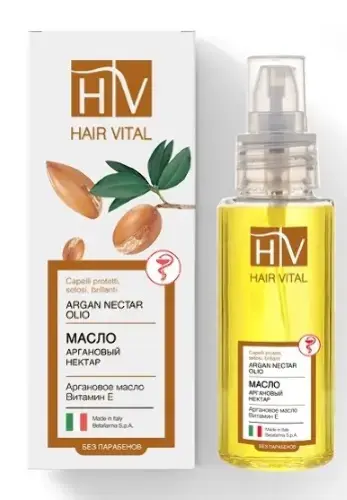 ХАИР ВИТАЛ (HAIR VITAL) Аргановый нектар масло для всех типов волос 50мл (ПРЕМЬЕР-ПРОДУКТ, ИТАЛИЯ)