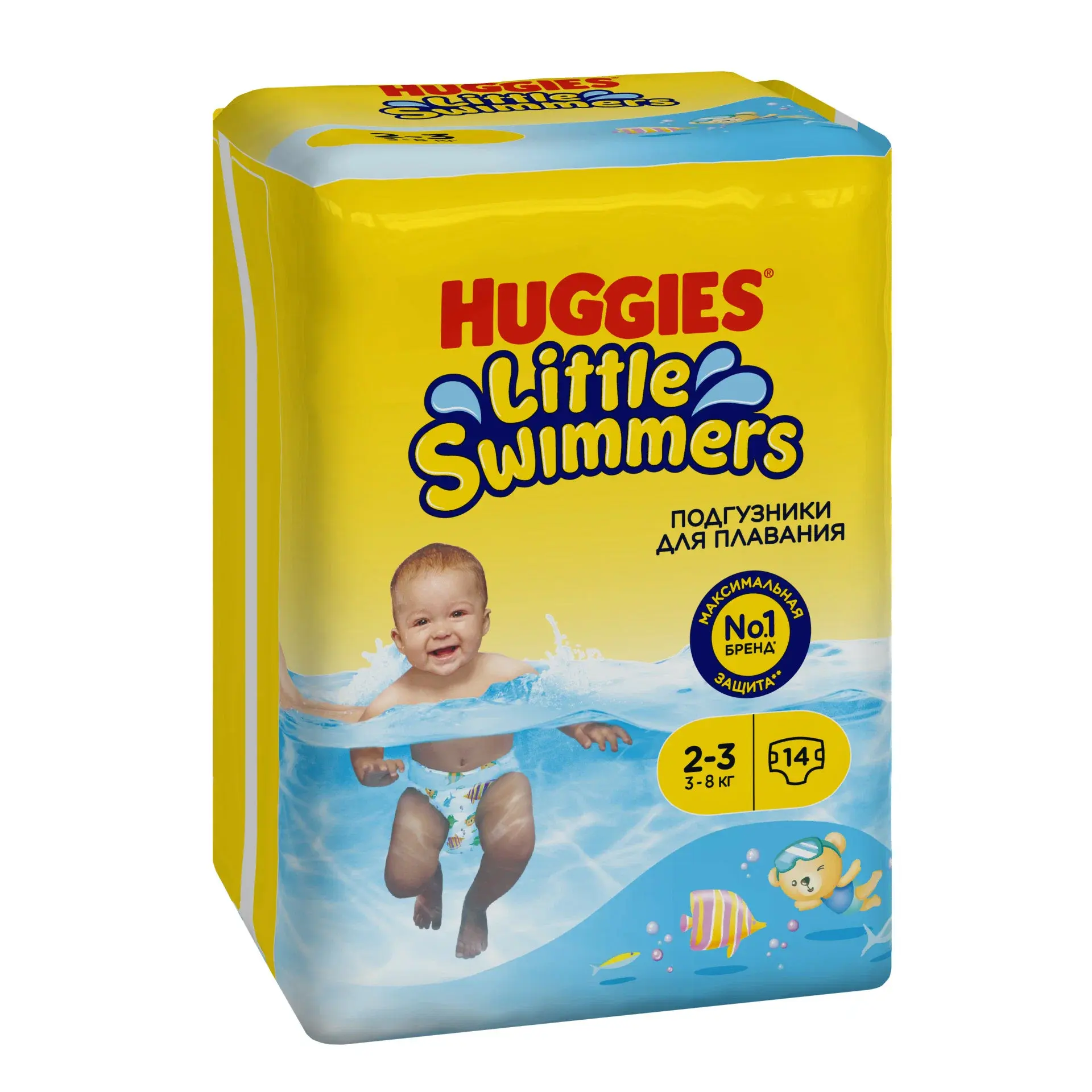 ХАГГИС подгузники детские Little Swimmers 3-8кг р.2-3 N14 (Кимберли Кларк, США)