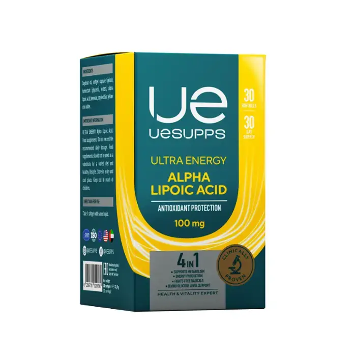АЛЬФА-ЛИПОЕВАЯ КИСЛОТА Уесаппс Ультра Энерджи (UESUPPS Ultra Energy) капс. N30 (Ультра Энерджи Сапплементс Трэйдинг, ОАЭ)