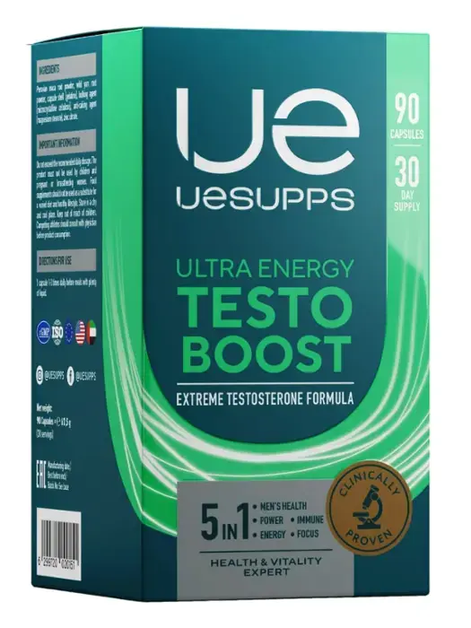 ТЕСТОБУСТ Уесаппс Ультра Энерджи (UESUPPS Ultra Energy) капс. N90 (Ультра Энерджи Сапплементс Трэйдинг, ОАЭ)