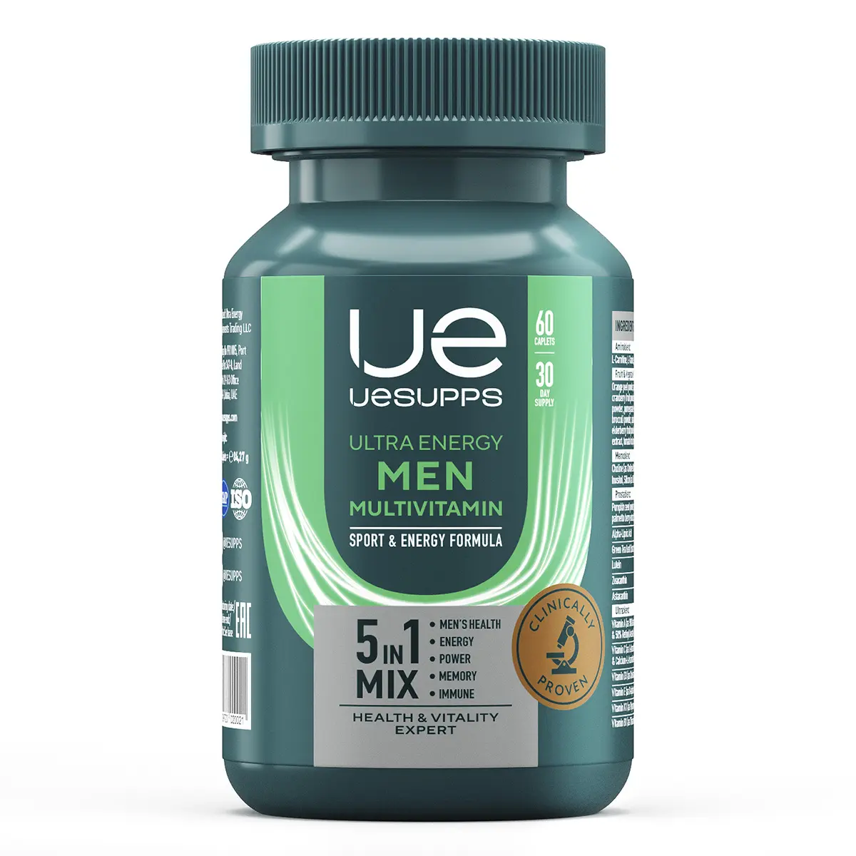 МЕН МУЛЬТИВИТАМИН Уесаппс Ультра Энерджи (UESUPPS Ultra Energy) табл. N60 (Ультра Энерджи Сапплементс Трэйдинг, ОАЭ)