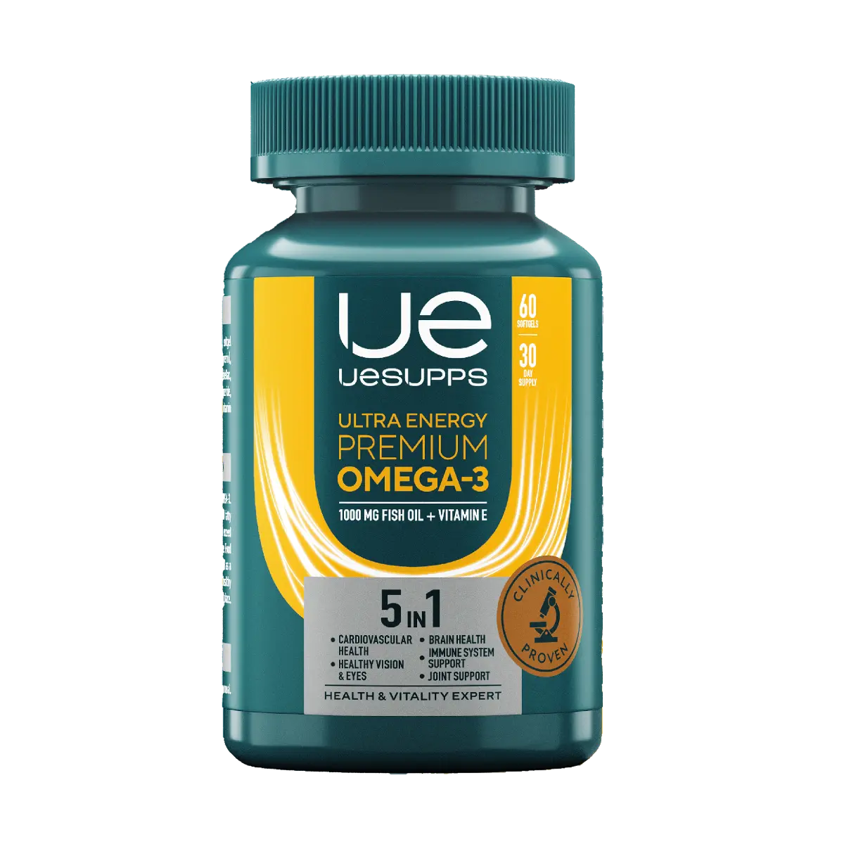 ОМЕГА-3 Уесаппс Ультра Энерджи (UESUPPS Ultra Energy) Премиум капс. (банк.) 1.405г N60 (Ультра Энерджи Сапплементс Трэйдинг, ОАЭ)
