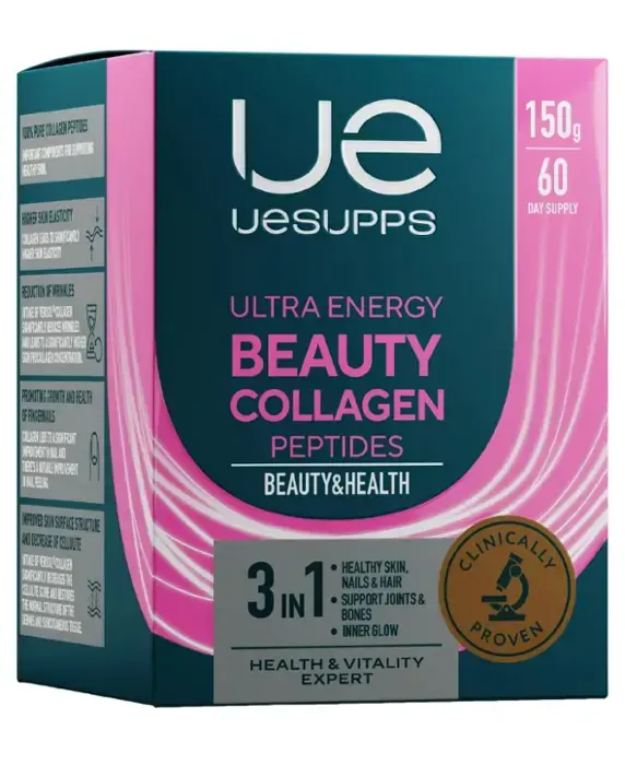 БЬЮТИ КОЛЛАГЕН ПЕПТИДЫ Уесаппс Ультра Энерджи (UESUPPS Ultra Energy) пор. д/внутр. прим. 150г N1 (Ультра Энерджи Сапплементс Трэйдинг, ОАЭ)