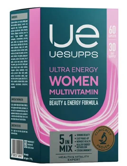 ВУМЕН МУЛЬТИВИТАМИН Уесаппс Ультра Энерджи (UESUPPS Ultra Energy) табл. N60 (Ультра Энерджи Сапплементс Трэйдинг, ОАЭ)