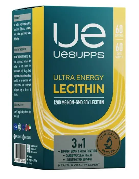 ЛЕЦИТИН Уесаппс Ультра Энерджи (UESUPPS Ultra Energy) капс. (банк.) N60 (Ультра Энерджи Сапплементс Трэйдинг, ОАЭ)
