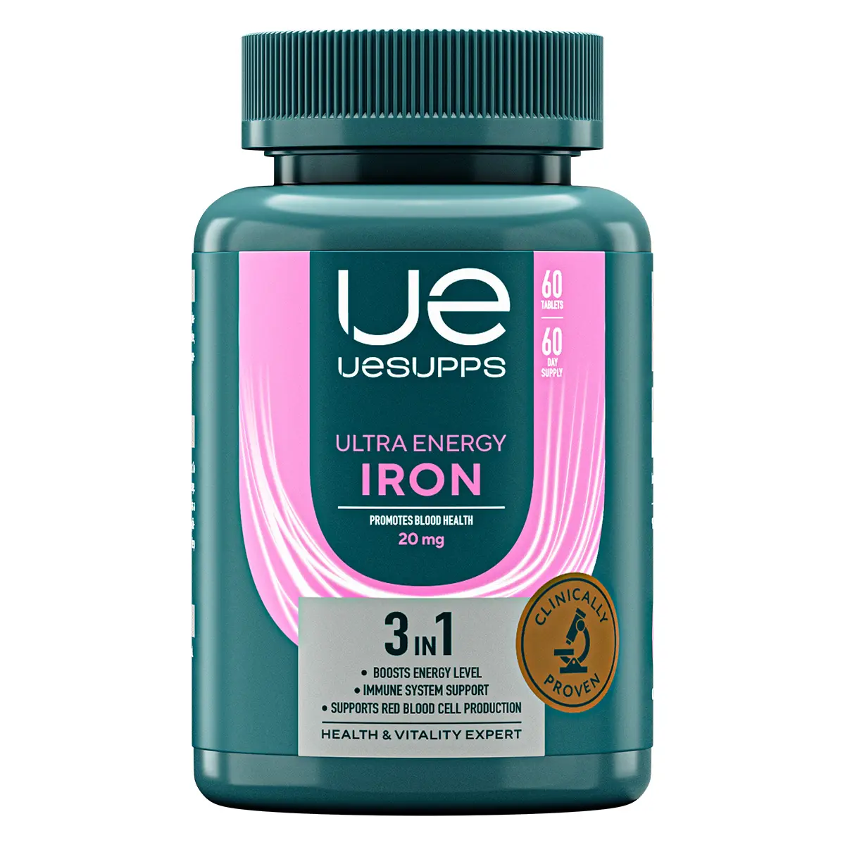 ЖЕЛЕЗО Уесаппс Ультра Энерджи (UESUPPS Ultra Energy) табл. 0.36г N60 (Ультра Энерджи Сапплементс Трэйдинг, ОАЭ)