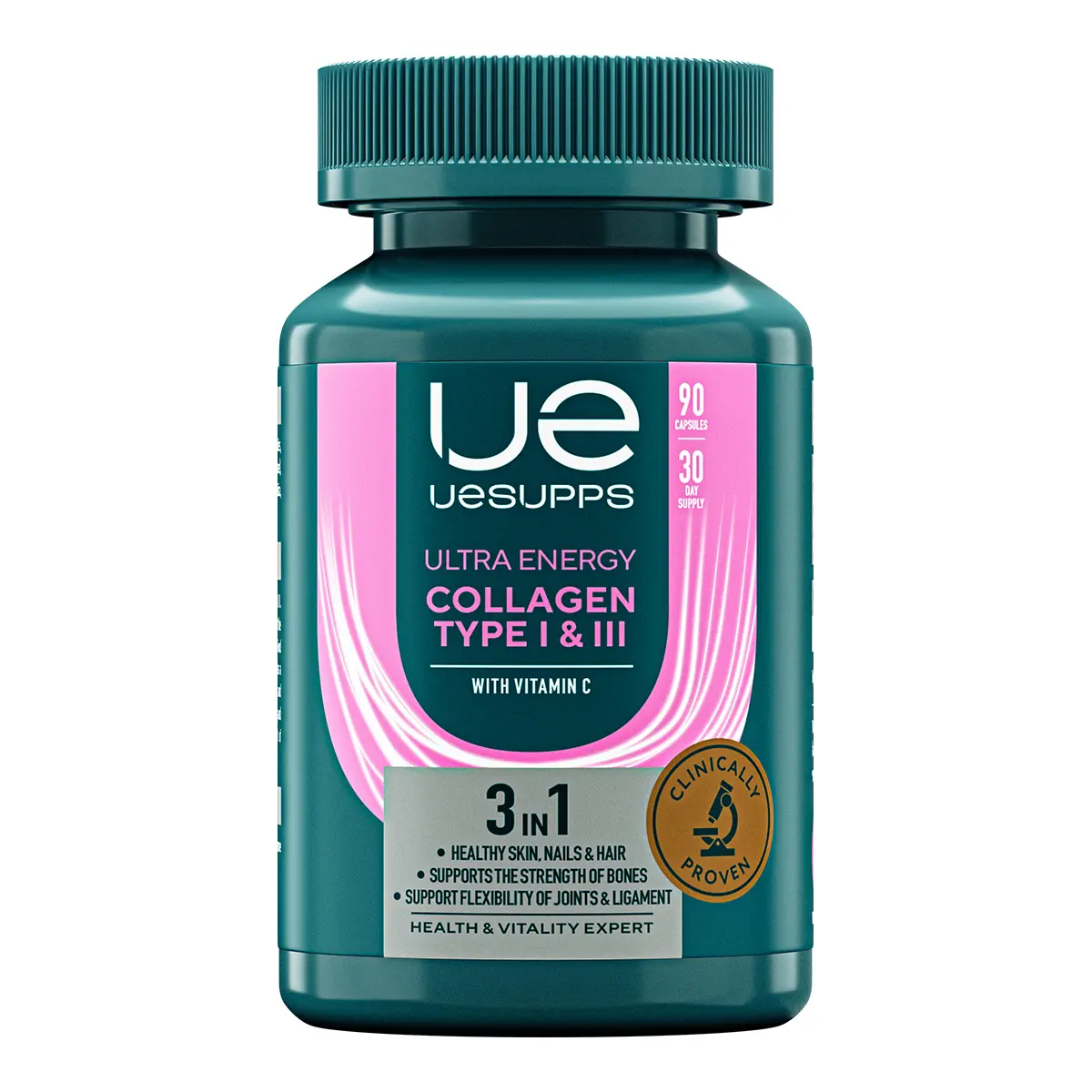 КОЛЛАГЕН Уесаппс Ультра Энерджи (UESUPPS Ultra Energy) I и III типа капс. 0.56г N90 (Ультра Энерджи Сапплементс Трэйдинг, ОАЭ)