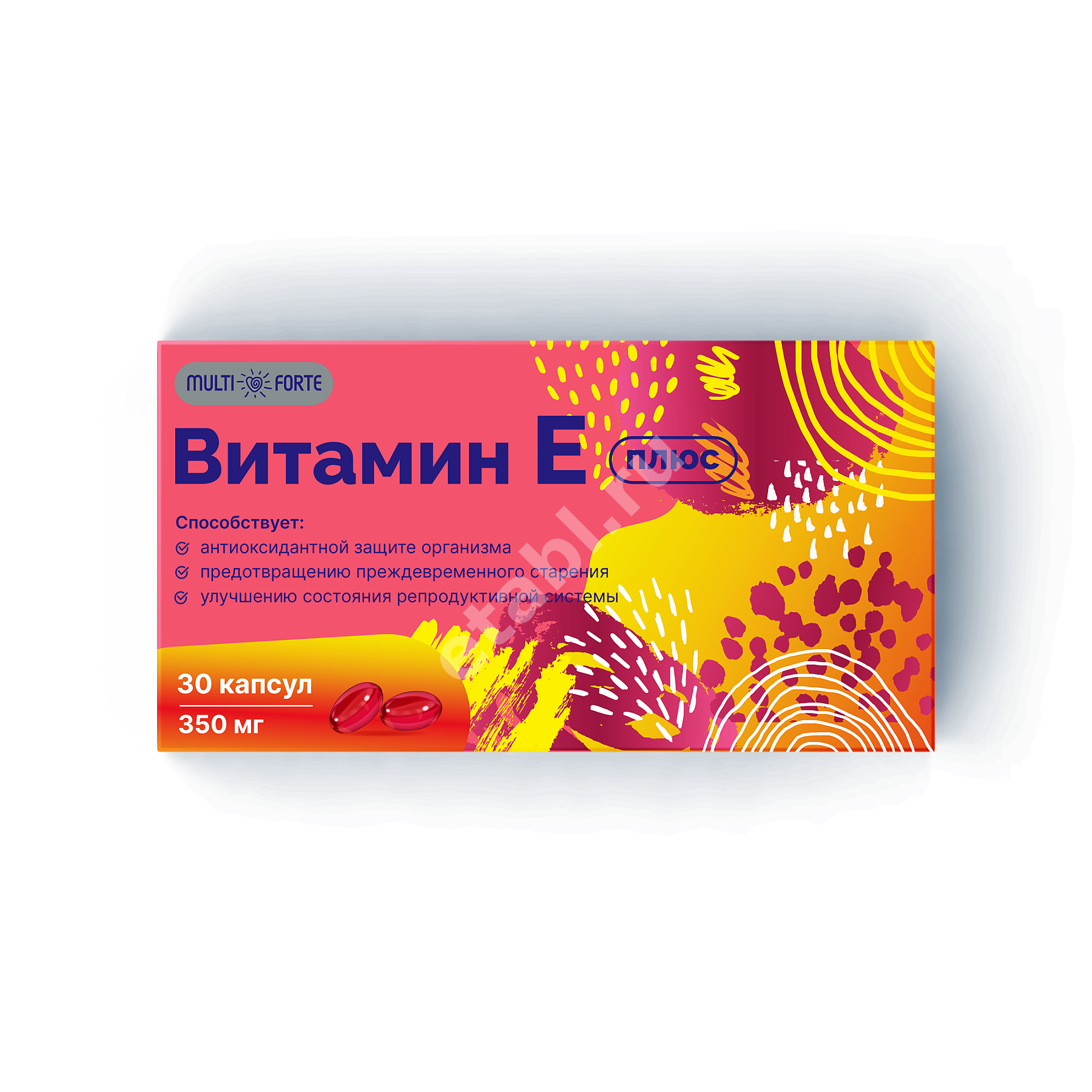 ВИТАМИН Е-ПЛЮС МультиФорте капс. 0.35г N30 (Алтай-фарм ООО/Фармгрупп, РФ)