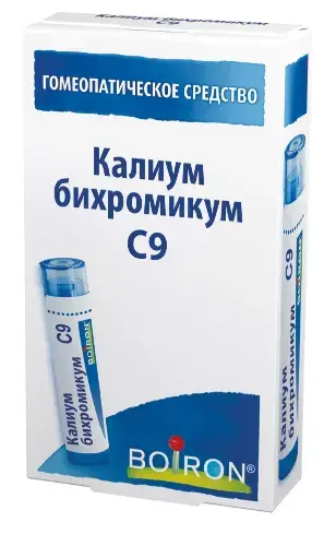 КАЛИУМ БИХРОМИКУМ С9 гран. гомеопат. 4г N1 (Буарон Лаб, ФРАНЦИЯ)