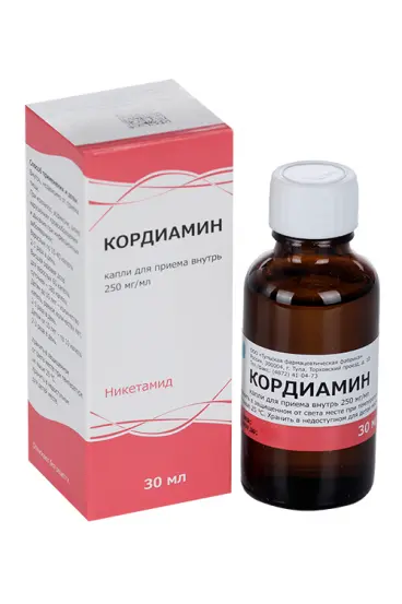 КОРДИАМИН капли внутр. (фл.) 25% - 30мл N1 (Тульская Ф.Ф., РФ)