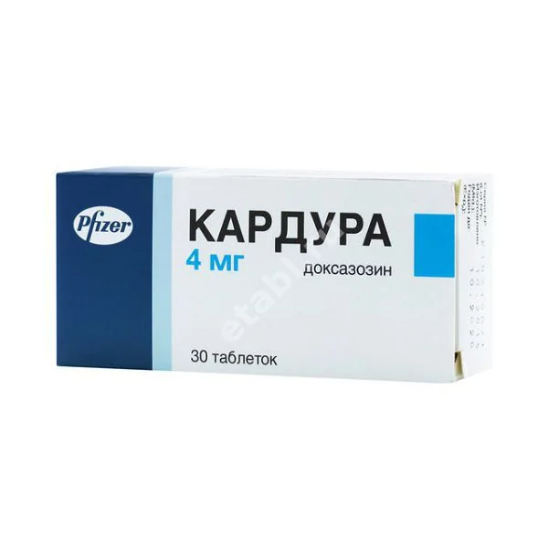 КАРДУРА табл. 4мг N30 (ПФАЙЗЕР, ГЕРМАНИЯ)