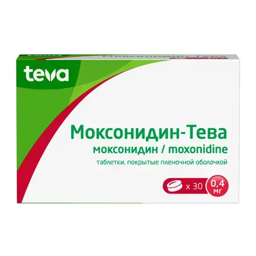 МОКСОНИДИН табл. п.п.о. 0.4мг N30 (Рубикон, БЕЛАРУСЬ)