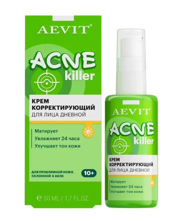 ЛИБРИДЕРМ AEVIT ACNEKiller крем для лица дневной корректирующий 10+ 50мл (БИОФАРМРУС, РФ)