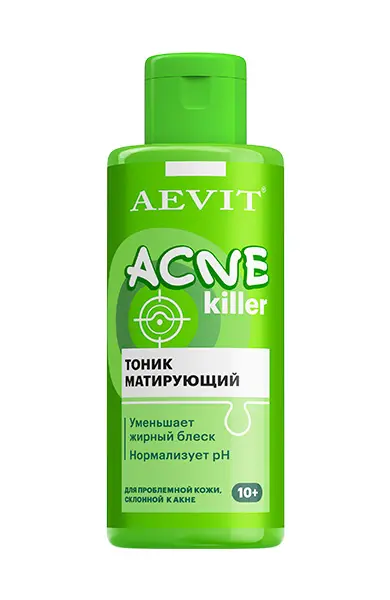ЛИБРИДЕРМ AEVIT ACNEKiller тоник матирующий 10+ 150мл (Биофармрус, РФ)