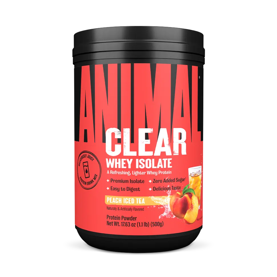 ЭНИМАЛ КЛЕАР ВЕЙ ИЗОЛЯТ пор. (банк.) 500г N1 Персиковый холодный чай (Юниверсал Нутришэн, США)