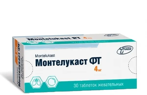 МОНТЕЛУКАСТ табл. жев. 4мг N30 (Фармтехнология, БЕЛАРУСЬ)