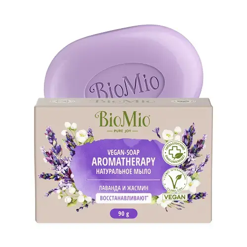 БИОМИО (BIOMIO) мыло 90г Жасмин/Эфирное масло лаванды (Эфко Косметикс, РФ)