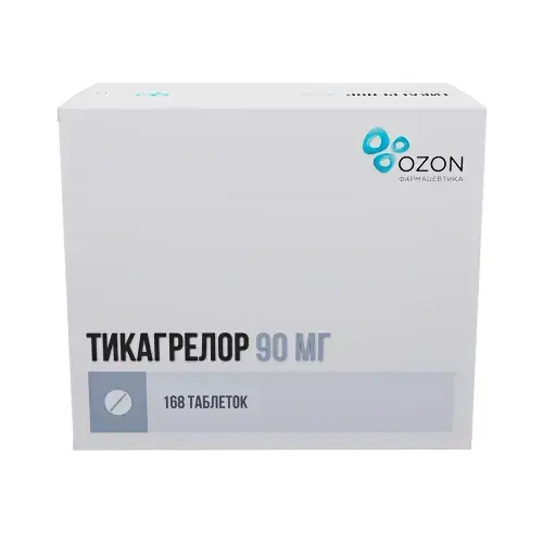 ТИКАГРЕЛОР табл. п.п.о. 90мг N168 (ОЗОН_БРЕНДЫ, РФ)
