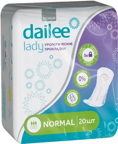 ДЭЙЛИ ЛЕДИ прокладки урологические нормал (3кап) N20 (Хайджин текнолоджиз, РФ)