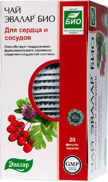 ЭВАЛАР БИО д/сердца и сосудов чай (фильтр-пак.) 1.5г N20 (ЭВАЛАР, РФ)