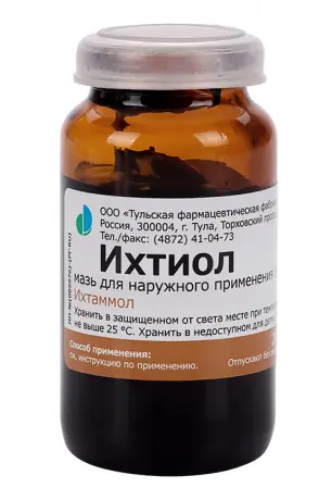 ИХТИОЛОВАЯ мазь (банк.) 10% - 25г N1 (Тульская Ф.Ф., РФ)