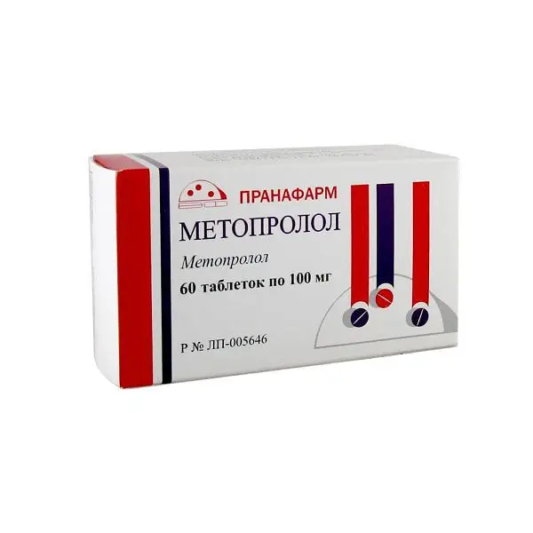 МЕТОПРОЛОЛ табл. 100мг N60 (Пранафарм, РФ)
