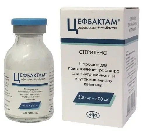 ЦЕФБАКТАМ пор. д/р-ра для в/в и в/м введ. (фл.) 500мг+500мг N1 (Протекх Биосистемс, ИНДИЯ)