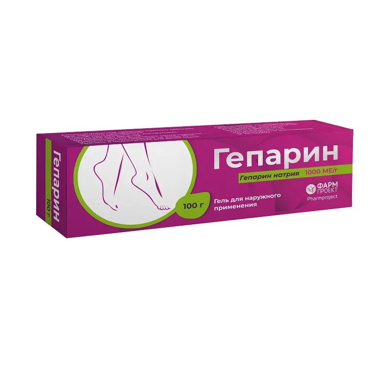 ГЕПАРИН гель (туба) 1 000МЕ/г - 100г N1 (ФАРМПРОЕКТ, РФ)