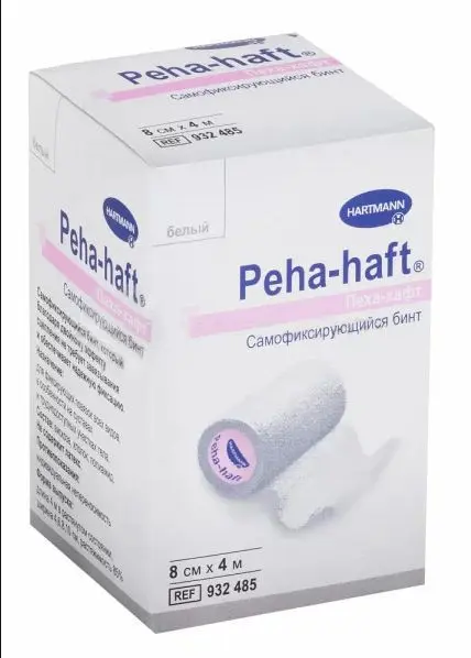 БИНТ КОГЕЗИВНЫЙ Самофиксирующийся Пеха Хафт 8х400см бел (ПАУЛЬ ХАРТМАНН, ГЕРМАНИЯ)