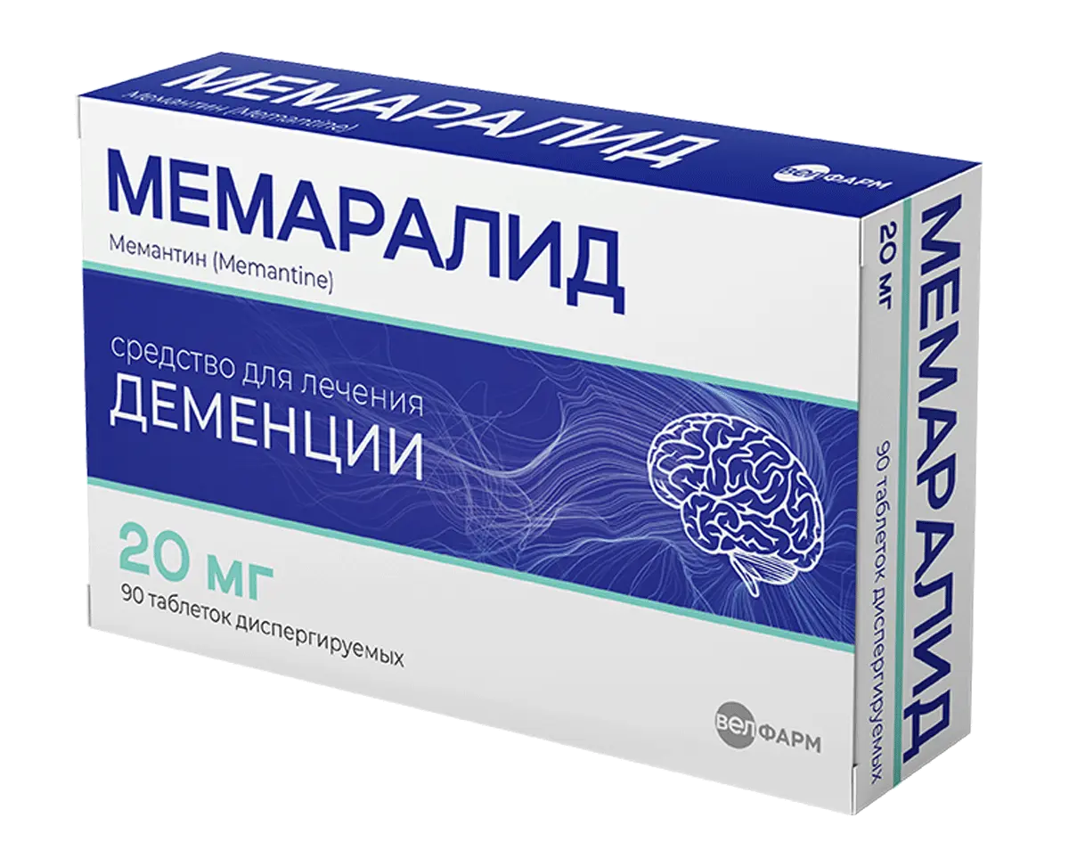 МЕМАРАЛИД табл. дисперг. 20мг N90 (ВЕЛФАРМ, РФ)