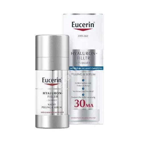 ЭУЦЕРИН (EUCERIN) Hyaluron-filler сыворотка-эксфолиант для лица ночная д/всех типов кожи 30мл (БАЙЕРСДОРФ, ПОЛЬША)