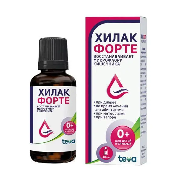 ХИЛАК ФОРТЕ капли внутр. 30мл N1 (ТЕВА, ГЕРМАНИЯ/ВЕНГРИЯ)