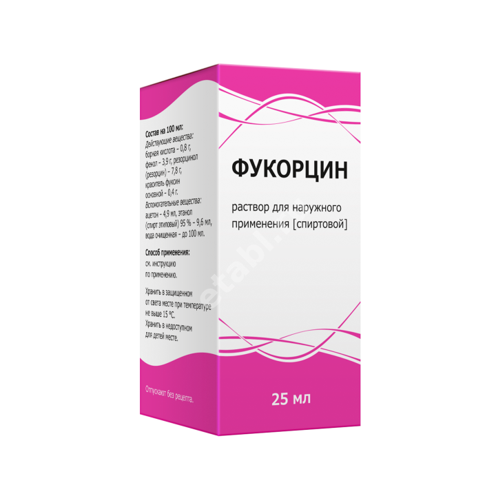 ФУКОРЦИН р-р д/наружн. прим. спирт. 25мл N1 (Тульская Ф.Ф., РФ)