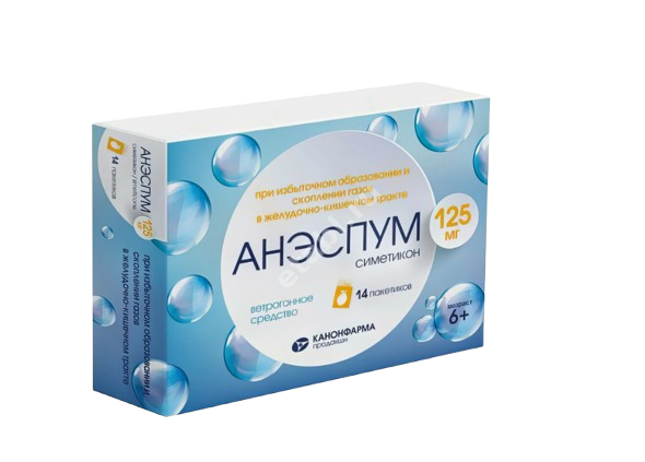АНЭСПУМ гран. 125мг N14 (КАНОНФАРМА, РФ)