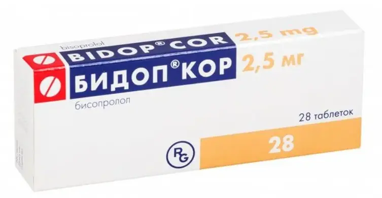БИДОП КОР табл. 2.5мг N28 (Гедеон Рихтер Польша Ко Лтд, РФ/ИРЛАНДИЯ)
