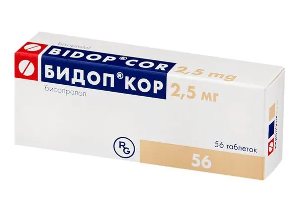 БИДОП КОР табл. 2.5мг N56 (Гедеон Рихтер Польша Ко Лтд, РФ/ИРЛАНДИЯ)