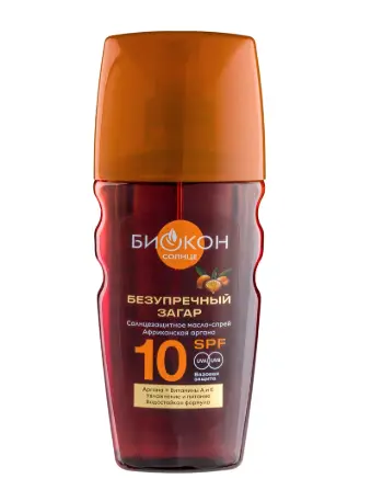 БИОКОН масло д/загара SPF10 160мл Африканская Аргана (Биокон Плюс НПО, РФ)