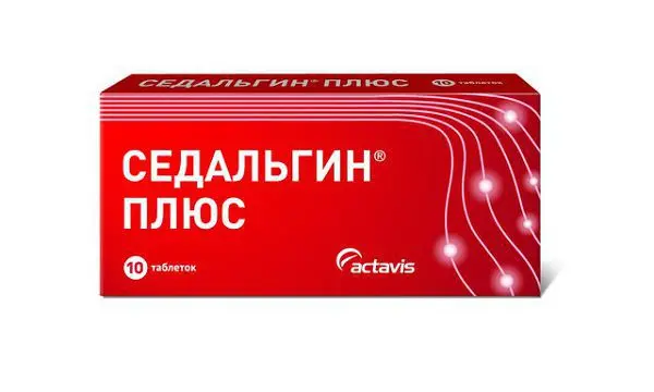 СЕДАЛЬГИН Плюс табл. N10 (ТЕВА, БОЛГАРИЯ)