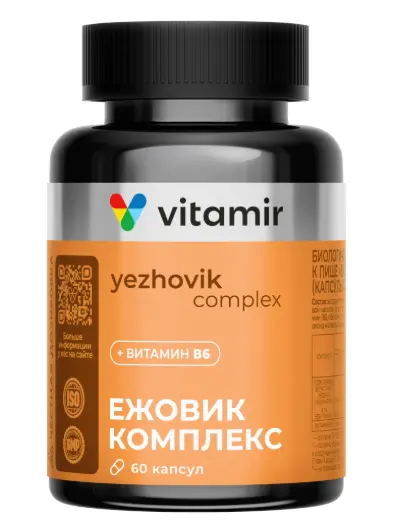 ЕЖОВИК КОМПЛЕКС Витамир капс. 0.506г N60 (Квадрат-С, РФ)