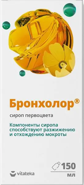 БРОНХОЛОР Витатека сироп первоцвета (фл.) 150мл N1 (ПРОТЕК, РФ)