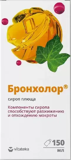 БРОНХОЛОР Витатека сироп плюща (фл.) 150мл N1 (ПРОТЕК, РФ)