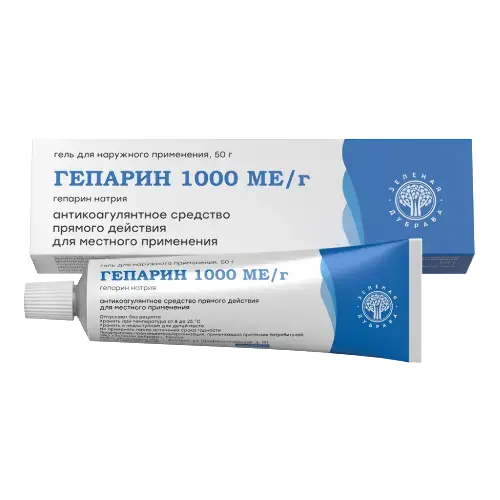ГЕПАРИН гель (туба) 1 000МЕ/г - 50г N1 (Зеленая Дубрава, РФ)