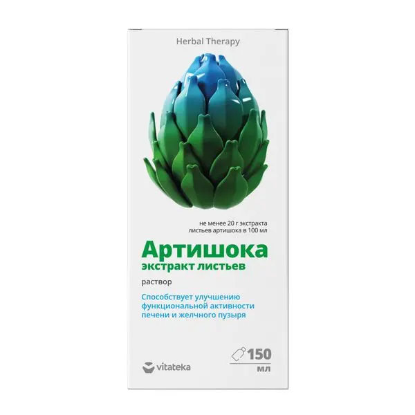 АРТИШОКА ЭКСТРАКТ Витатека р-р д/внутр. прим. (фл.) 1мг/5мл - 150мл N1 (МИРРОЛЛА, РФ)