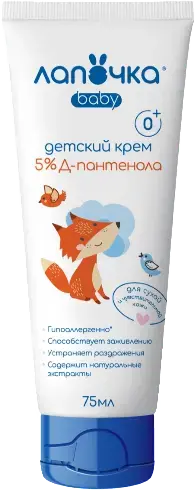 ЛАПОЧКА крем увлаж с Д-пантенолом детский 75мл (Биг, РФ)