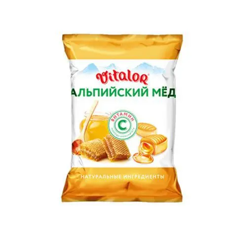 ВИТАЛОР с вит С карамель леденцовая 60г N1 Альпийский мед (Гуслица, РФ)