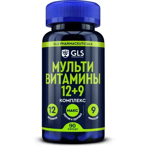 МУЛЬТИВИТАМИНЫ GLS 12+9 капс. (банк.) 0.42г N90 (ГЛОБАЛ ХЭЛФ КЕАР, РФ)